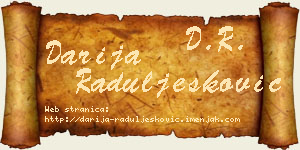 Darija Raduljesković vizit kartica
